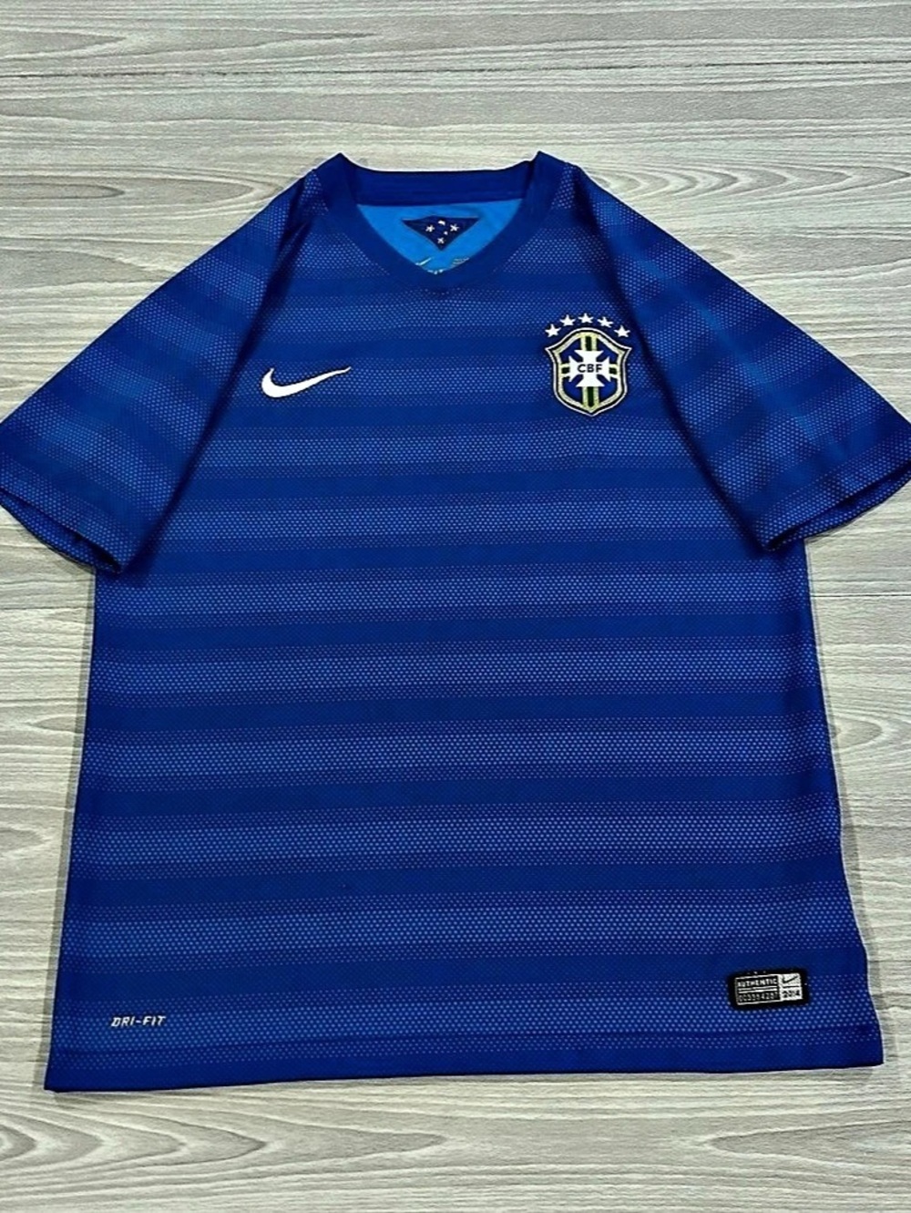 Nike 2014 Brazil National Team Away Soccer Jersey Blue 575299-493 Youth Size XL